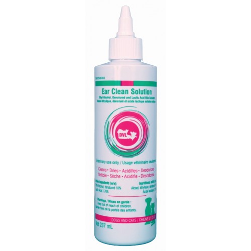 DVL EAR SOLUTION FOR CATS & DOGS, 237 ML