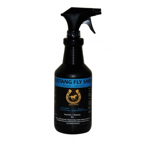 GOLDEN HORSESHOE MUSTANG FLY SHIELD - 1 L WITH SPRAYER