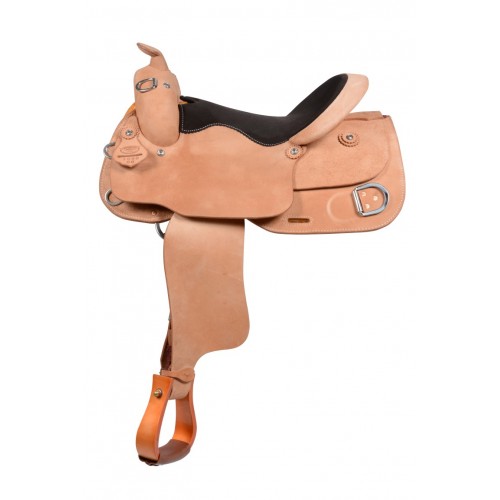 WESTERN RAWHIDE SIGNATURE ELKO PRO TRAINER SADDLE, ROUGH OUT
