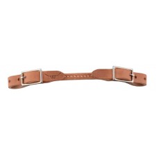 ROUNDED LEATHER CURB STRAP