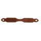 WESTERN RAWHIDE LEATHER SLOBBER STRAP, CHESTNUT WITH BASKETWEAVE TOOLING