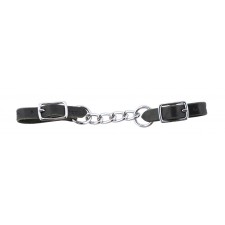 SHORT LEATHER CURB CHAIN