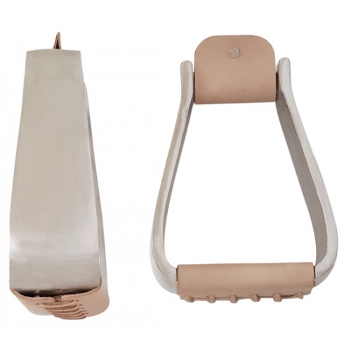 ALUMINUM DEEP ROPER STIRRUPS, PLAIN 3 INCH ALUMINUM DEEP ROPER STIRRUPS, PLAIN 3 INCH