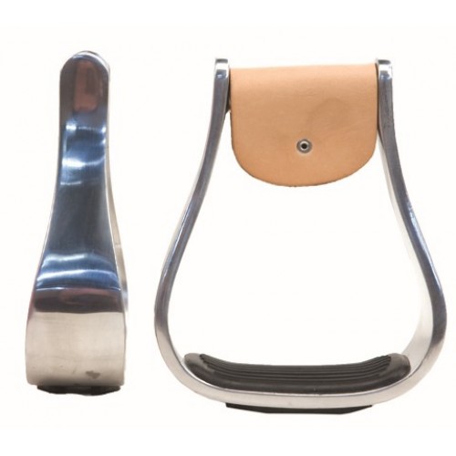 WESTERN  RAWHIDE ALUMINUM STIRRUPS WITH RUBBER GRIP PADS