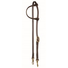 WESTERN RAWHIDE SIGNATURE ONE EAR HEADSTALL WITH SNAPS, 5/8 INCH, BROWN BIOTHANE
