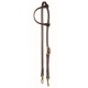 WESTERN RAWHIDE SIGNATURE ONE EAR HEADSTALL WITH SNAPS, 5/8 INCH, BROWN BIOTHANE