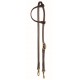 WESTERN RAWHIDE SIGNATURE ONE EAR HEADSTALL WITH SNAPS, 5/8 INCH, BROWN BIOTHANE