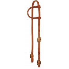 WESTERN RAWHIDE SIGNATURE ONE EAR HEADSTALL WITH BUCKLES, 5/8 INCH, HARNESS LEATHER