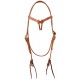 WESTERN RAWHIDE SIGNATURE FUTURITY HEADSTALL WITH TIES, HARNESS LEATHER