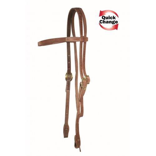 WESTERN RAWHIDE SIGNATURE HARNESS LEATHER QUICK CHANGE BROWBAND HEADSTALL WESTERN RAWHIDE SIGNATURE HARNESS LEATHER QUICK CHANGE BROWBAND HEADSTALL