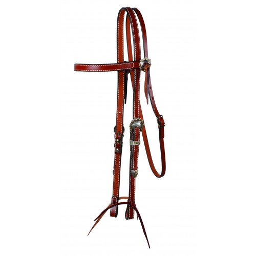 WESTERN RAWHIDE SIGNATURE BROWBAND HEADSTALL WITH BERRI CONCHOS