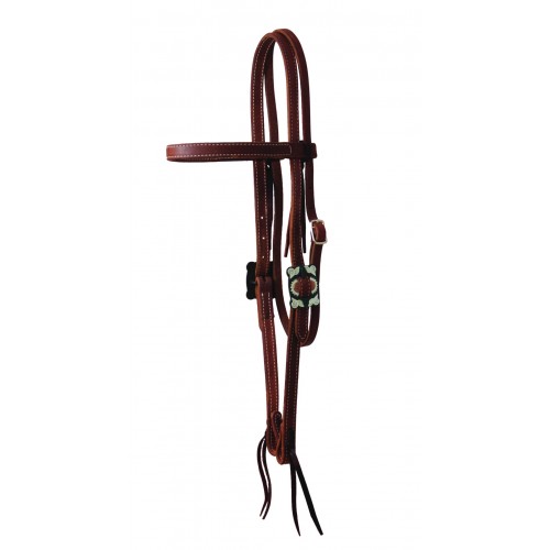 WESTERN RAWHIDE SIGNATURE BUCKLE SERIES BROWBAND HEADSTALL WITH TIES, 5/8 INCH, OILED HARNESS LEATHER WESTERN RAWHIDE SIGNATURE BUCKLE SERIES BROWBAND HEADSTALL WITH TIES, 5/8 INCH, OILED HARNESS LEATHER