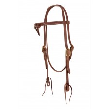 WESTERN RAWHIDE SIGNATURE FUTURITY HEADSTALL WITH TIES, OILED HARNESS LEATHER