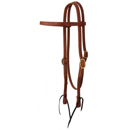 WESTERN RAWHIDE SIGNATURE BROWBAND HEADSTALL WITH TIES, OILED HARNESS LEATHER WESTERN RAWHIDE SIGNATURE BROWBAND HEADSTALL WITH TIES, OILED HARNESS LEATHER