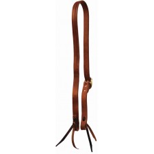 WESTERN RAWHIDE SIGNATURE OILED HARNESS LEATHER SLIP EAR HEADSTALL WITH TIES