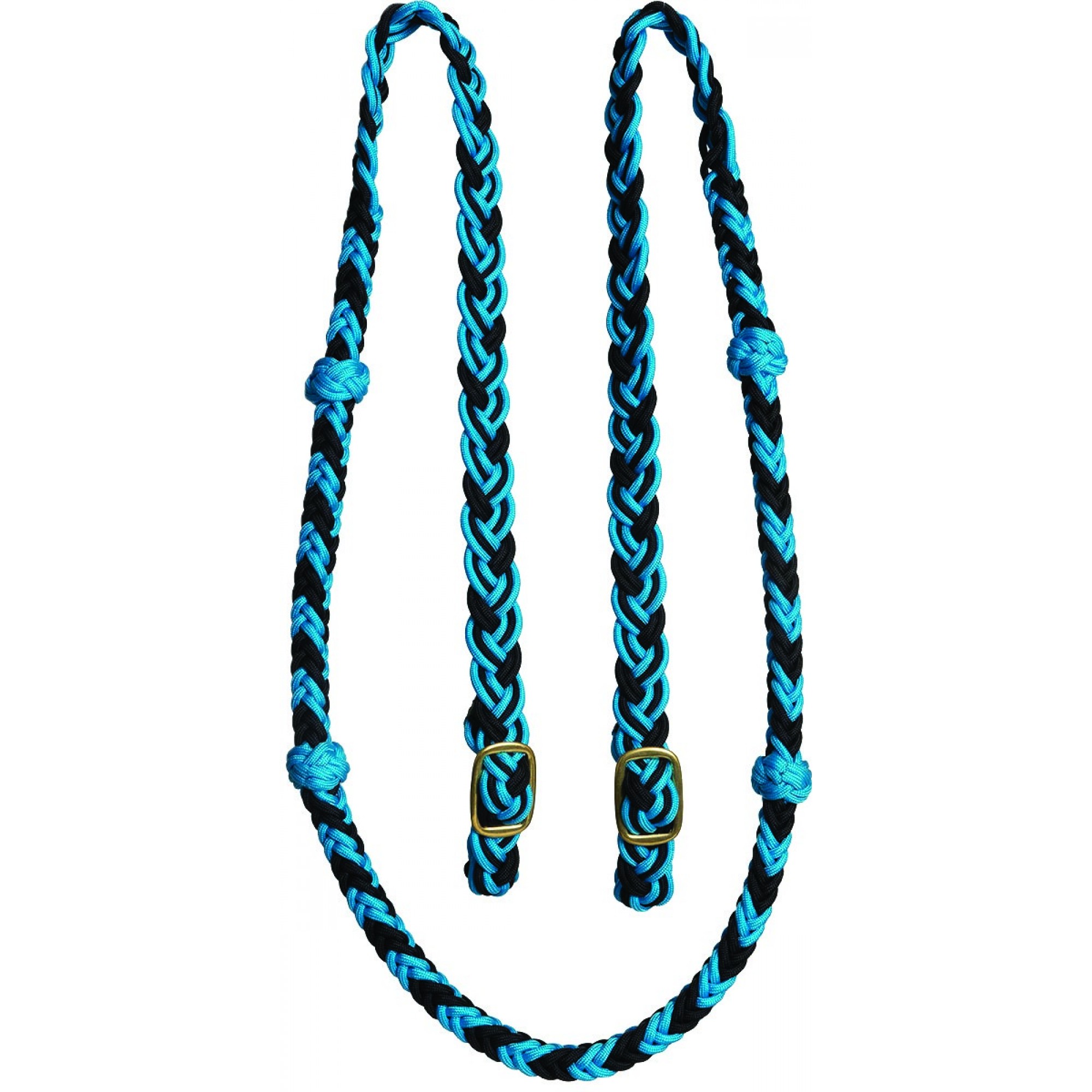 Roping Knotted Horse Western Barrel Reins Rein Nylon Braided Red