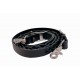 WESTERN RAWHIDE SIGNATURE BLACK LEATHER BRAIDED BARREL REINS, 3/4" X 7'
