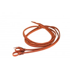 WESTERN RAWHIDE SIGNATURE OILED HARNESS LEATHER REINS WITH WATER LOOPS AND HEAVY ENDS - 1/2" x 8' AND UP