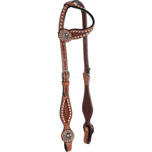 COUNTRY LEGEND BUCKSTITCH & BASKET ONE EAR HEADSTALL