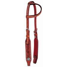 COUNTRY LEGEND BUCKSTITCH AND FLOWER ONE EAR HEADSTALL