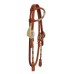 COUNTRY LEGEND ONE EAR DOUBLE PLY HEADSTALL WITH BRAIDED RAWHIDE AND THROAT STRAP