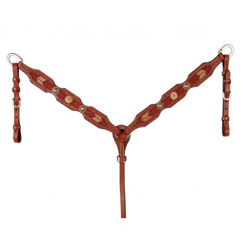 COUNTRY LEGEND RAWHIDE AND BASKET BREASTCOLLAR