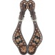 COUNTRY LEGEND TAN BEADED INLAY LADIES SPUR STRAPS