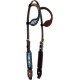 COUNTRY LEGEND TURQUOISE BEADED INLAY DOUBLE EAR HEADSTALL