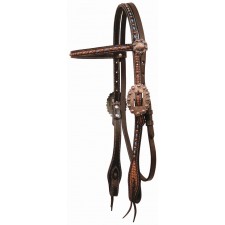 COUNTRY LEGEND COPPER CACTUS BROWBAND HEADSTALL
