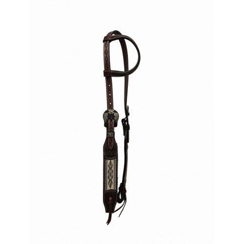 COUNTRY LEGEND NAVAJO BROWN STITCH ONE EAR HEADSTALL COUNTRY LEGEND NAVAJO BROWN STITCH ONE EAR HEADSTALL