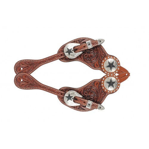 SPUR STRAP WITH FLORAL CARVING - MEN'S