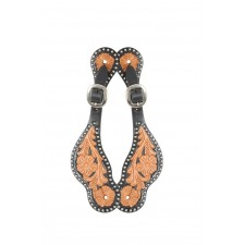 SPUR STRAP WITH FLORAL CARVING - LADIES