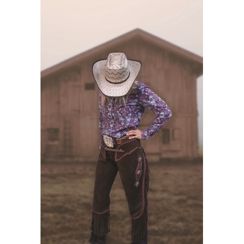 WESTERN RAWHIDE SUEDE COWBOY CHINK