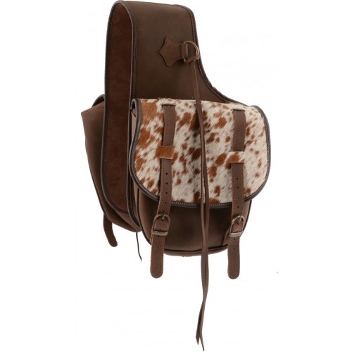 COUNTRY LEGEND SOFT SADDLE BAG, LEATHER WITH COWHIDE
