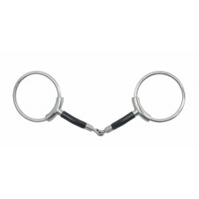 FRANCOIS GAUTHIER CLINICIAN O-RING PINCHLESS SNAFFLE WITH RUBBER COVERED BARS, 5-1/8 INCH