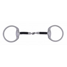 FRANCOIS GAUTHIER CLINICIAN EGGBUTT PINCHLESS SNAFFLE WITH RUBBER COVERED BARS, 5-1/8 INCH