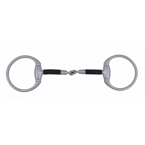 FRANCOIS GAUTHIER CLINICIAN EGGBUTT PINCHLESS SNAFFLE WITH RUBBER COVERED BARS, 5-1/8 INCH