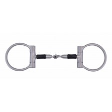 FRANCOIS GAUTHIER CLINICIAN D-RING PINCHLESS SNAFFLE WITH RUBBER COVERED BARS, 5-1/8 INCH