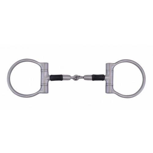 FRANCOIS GAUTHIER CLINICIAN D-RING PINCHLESS SNAFFLE WITH RUBBER COVERED BARS, 5-1/8 INCH