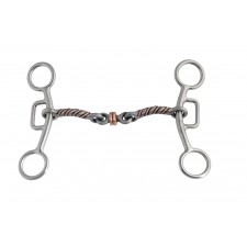 MARLEY COPPER ROLLED GAG BIT WITH SWEET IRON TWISTED MOUTHPIECE, 5-1/4"