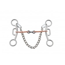 MARLEY COPPER TWISTED GAG BIT WITH SWEET IRON TWISTED MOUTHPIECE, 5-1/4"