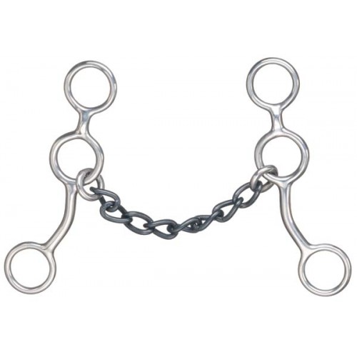 JUNIOR COW HORSE CHAIN GAG BIT
