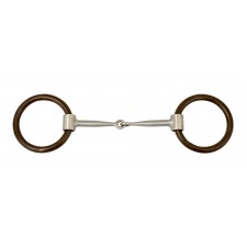 JONATHAN GAUTHIER ANTIQUE HEAVY SNAFFLE BIT WITH SWEET IRON MOUTHPIECE AND COPPER INLAY, 5-1/8"