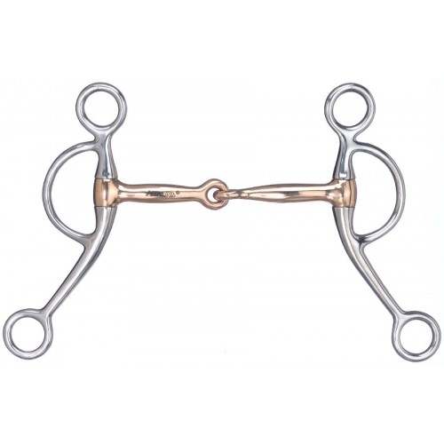 METALAB STAINLESS STEEL COPPER MOUTH SNAFFLE BIT METALAB STAINLESS STEEL COPPER MOUTH SNAFFLE BIT
