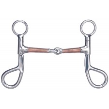 METALAB STAINLESS STEEL ARGENTINE COPPER WIRE WRAPPED SNAFFLE MOUTH BIT