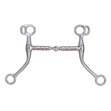 PINCHLESS STAINLESS STEEL TOM THUMB SNAFFLE MOUTH BIT