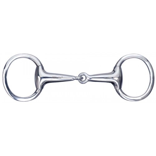 STAINLESS STEEL HOLLOW MOUTH EGGBUT SNAFFLE BIT