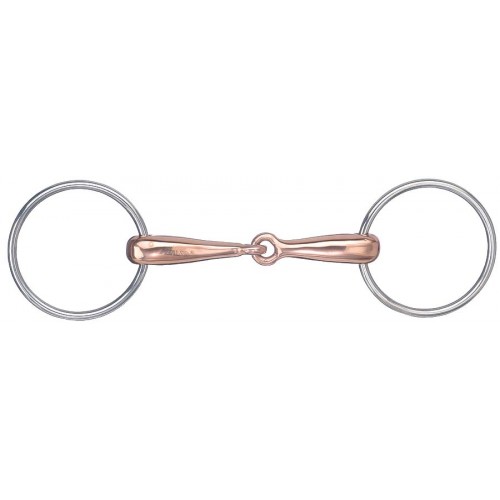 METALAB STAINLESS STEEL HOLLOW COPPER MOUTH SNAFFLE BIT