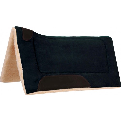 MUSTANG FAUX SUEDE CONTOURED PAD WITH FLEECE BOTTOM, 32" x 32"