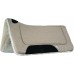 MUSTANG BRUSHED DENIM COUNTERED PAD WITH FLEECE BOTTOM & BLACK WEAR LEATHERS, 32" X 32"